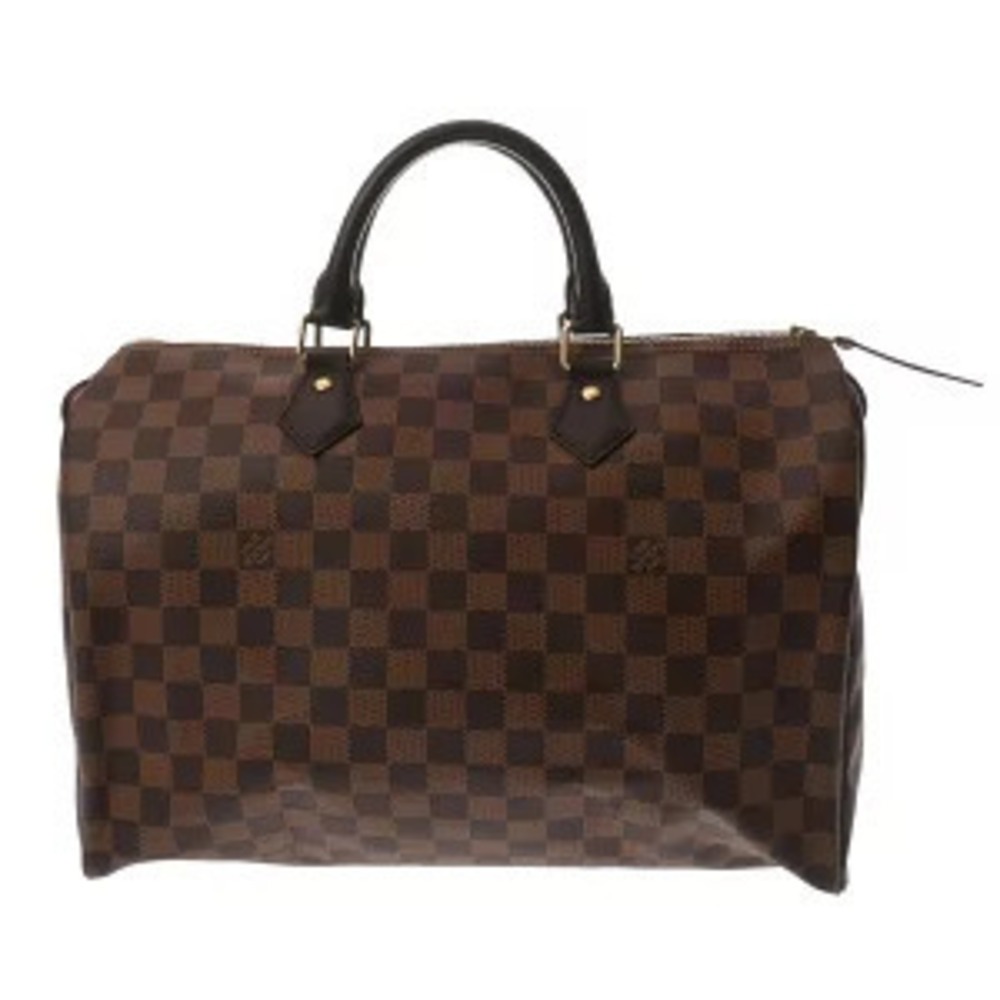 Louis Vuitton Damier Speedy Ebene Brown Canvas Handbag